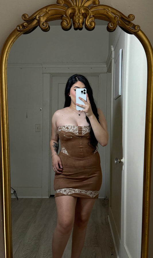 Roxana Brown Dress