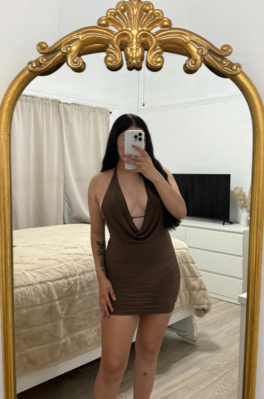 Gaby brown dress