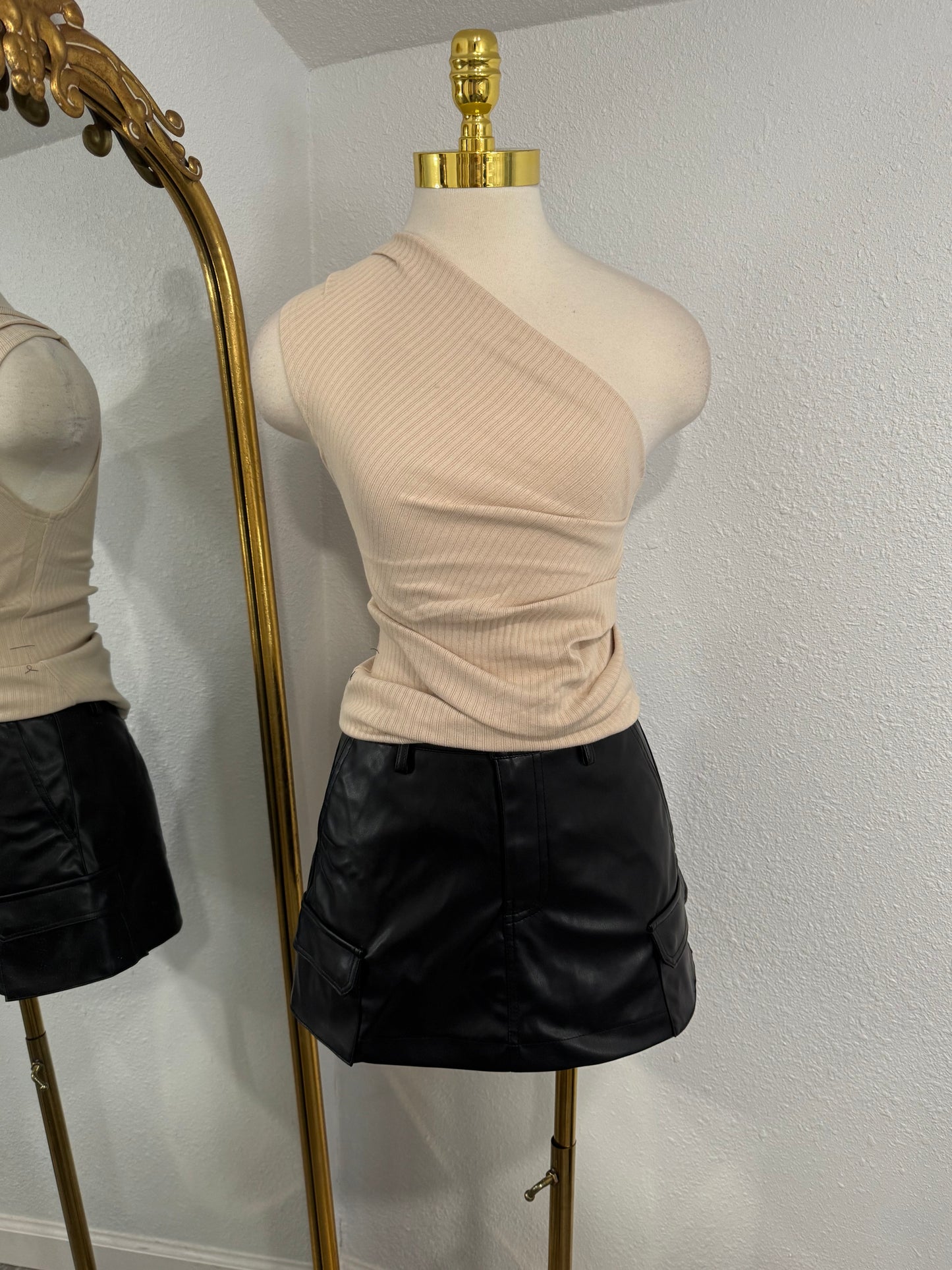 Esme Leather Skort