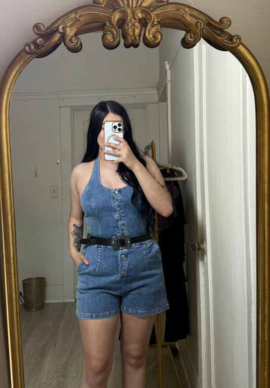 Sofia Denim Romper