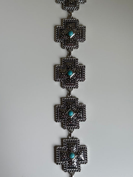 Cross silver Belt